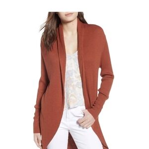 Leith Terracotta Open Front Cardigan
